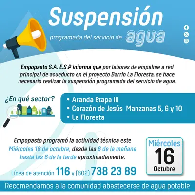 Suspensión 16 de octubre