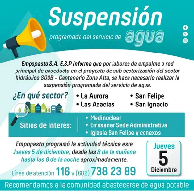 Suspensi&oacute;n 5 de diciembre