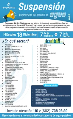 Suspensi&oacute;n 18 de diciembre