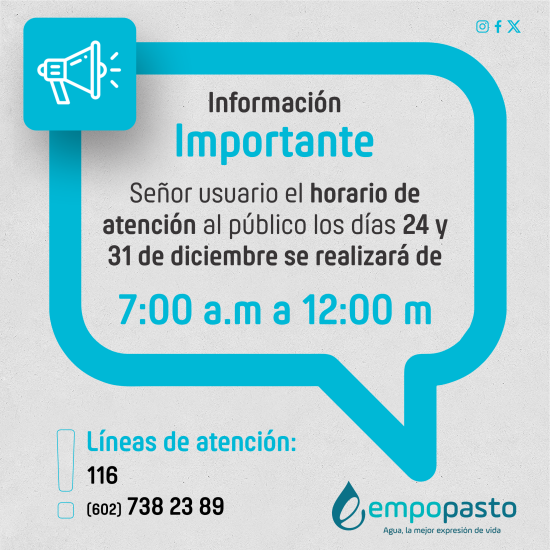 HORARIOS DE ATENCION